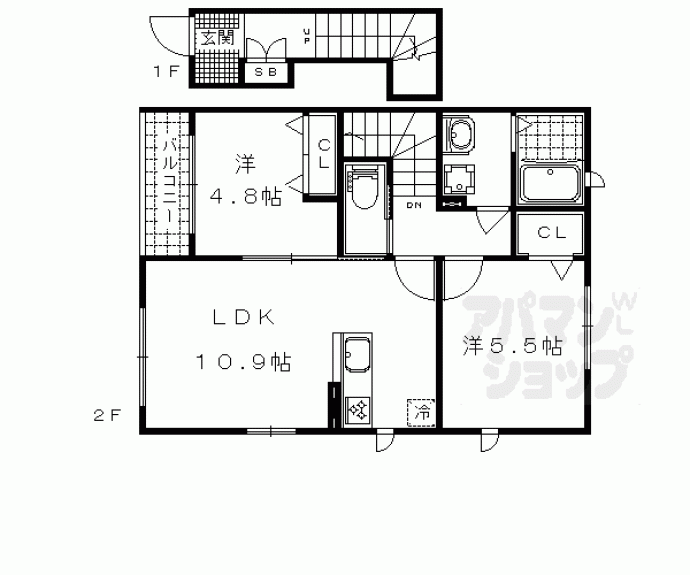 【リーリエ　ＯＴＯＷＡＧＡＷＡ】間取