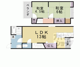 【西野大鳥井町貸家】