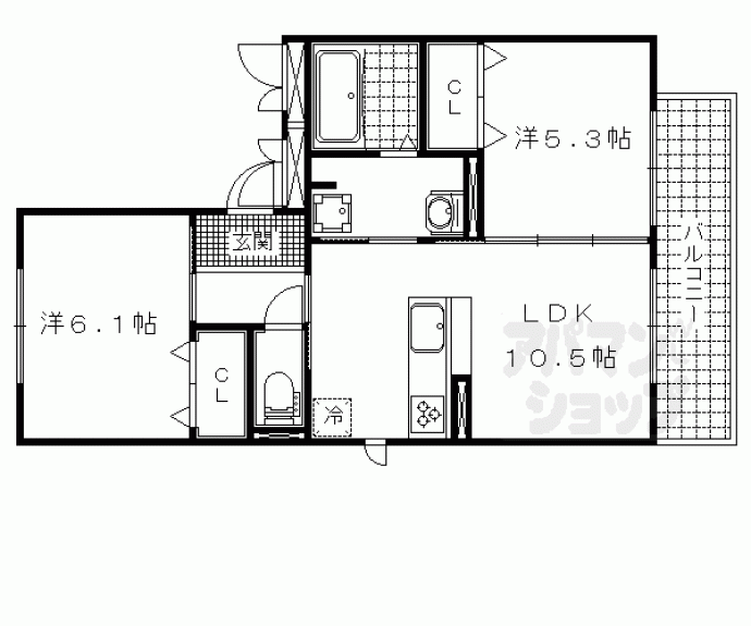 【エール北花山】間取
