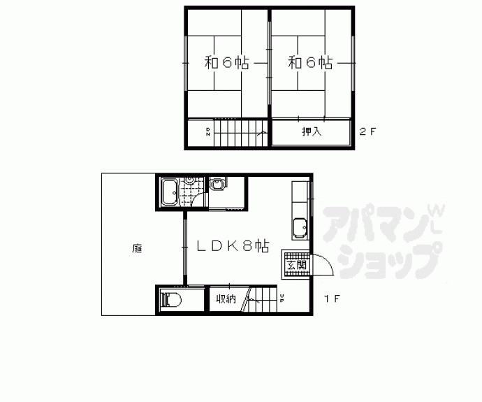 【中畑荘　２棟】間取