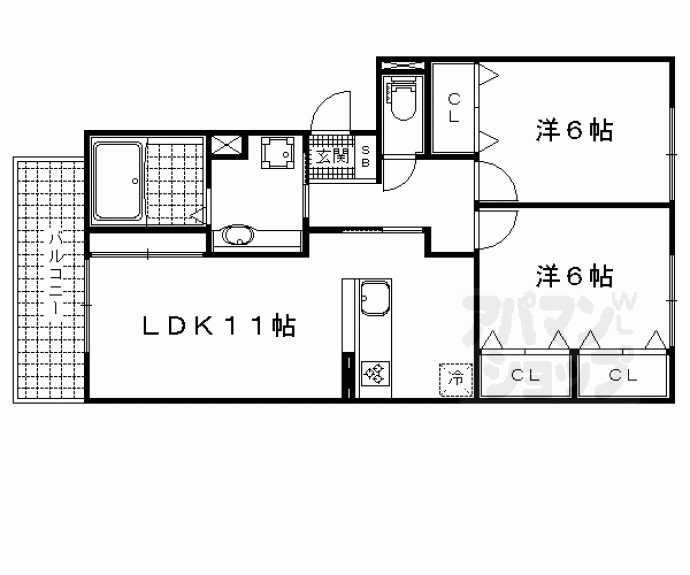 【ロイヤル西野山】間取