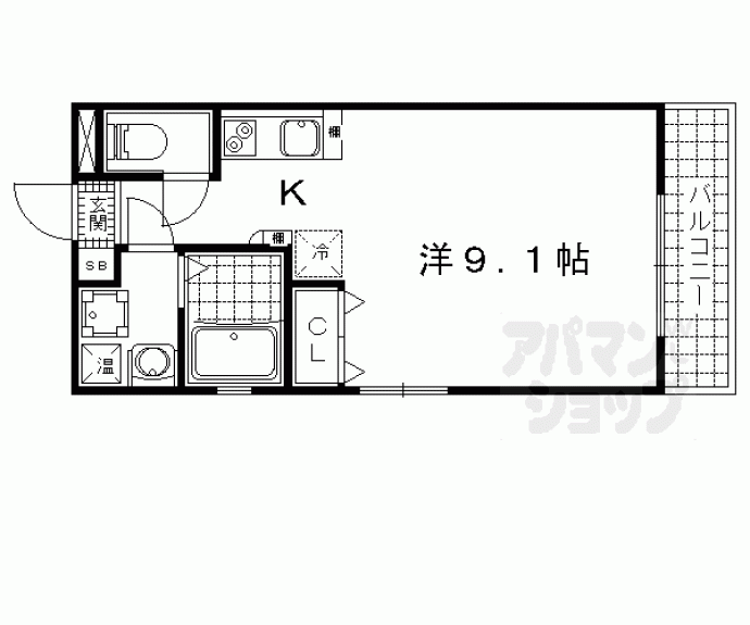 【パークス京都東】間取