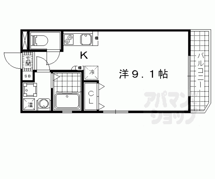 【パークス京都東】間取