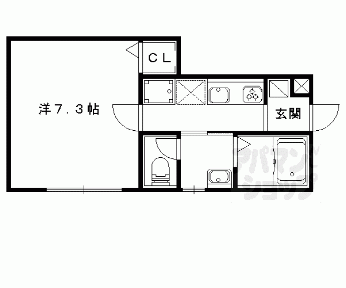 【ＧｒｅｅｎＲｏｏｍ椥辻】間取