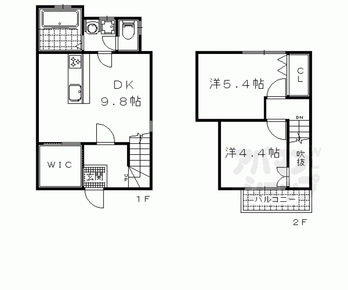 【東野狐藪町貸家】間取