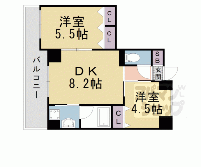 【ＬＡＴＴＩＣＥ　ＨＩＧＡＳＨＩＮＯ　ａｎｎｅｘ】間取