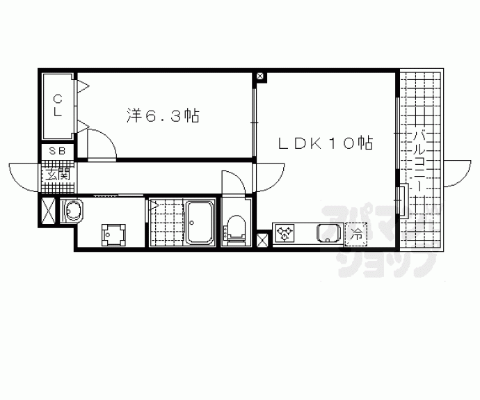 【ザ　レジデンス　京都・東】間取