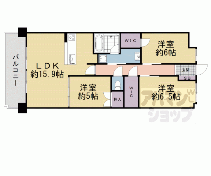 【グランアッシュ山科御陵】間取