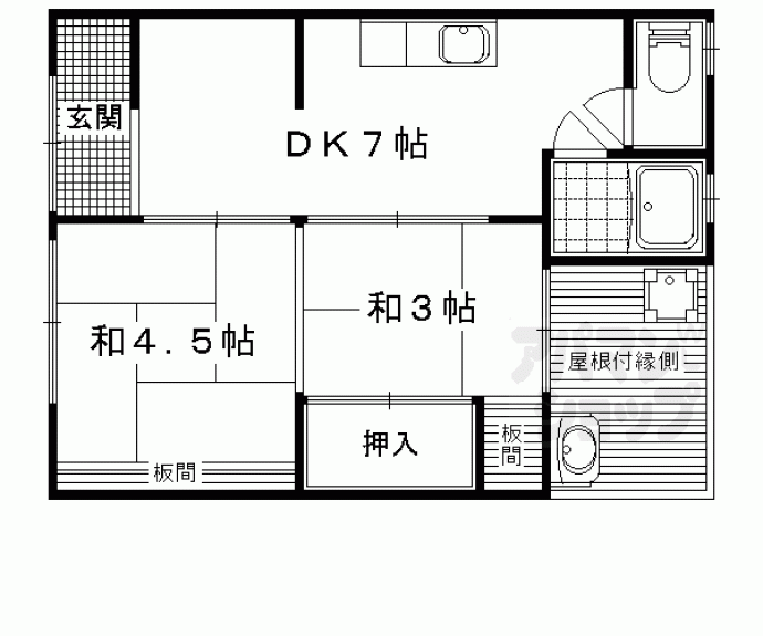 【竹鼻外田町貸家】間取