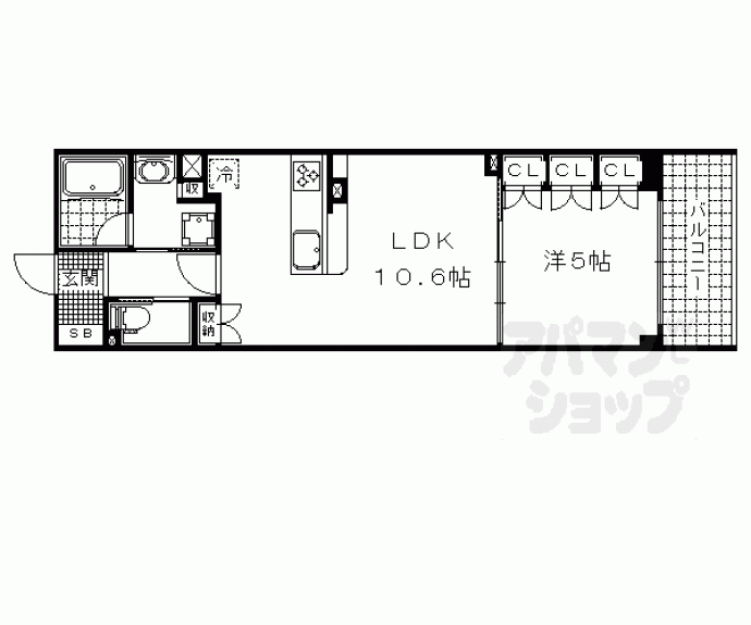 【イーグルコート山科椥辻ステーションフロント】間取