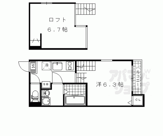 【ハーモニーテラス椥辻封シ川町Ⅱ】間取