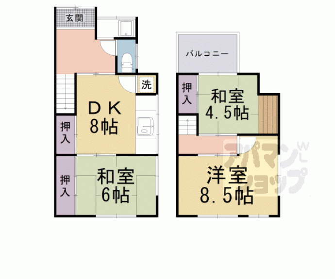 【四ノ宮岩久保町貸家】間取