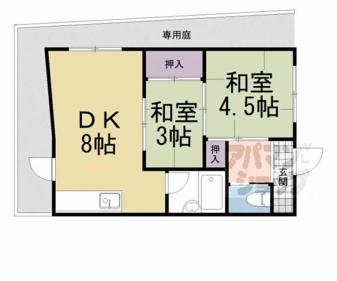 【竹鼻外田町貸家】間取