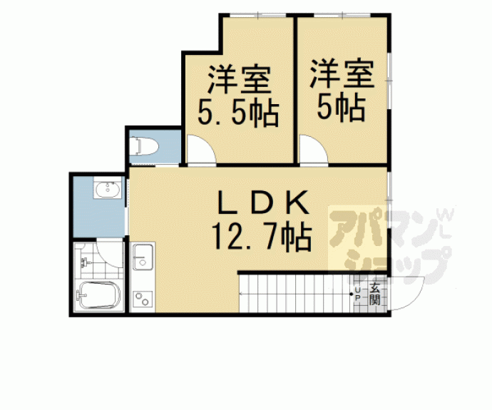 【北花山ハイツ】間取