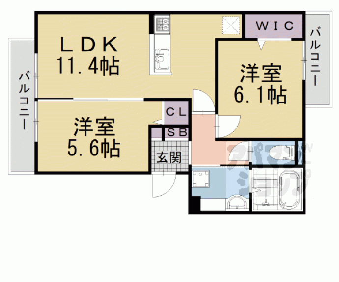 【グランスタ花山】間取