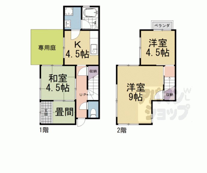 【上野寺井町貸家】間取