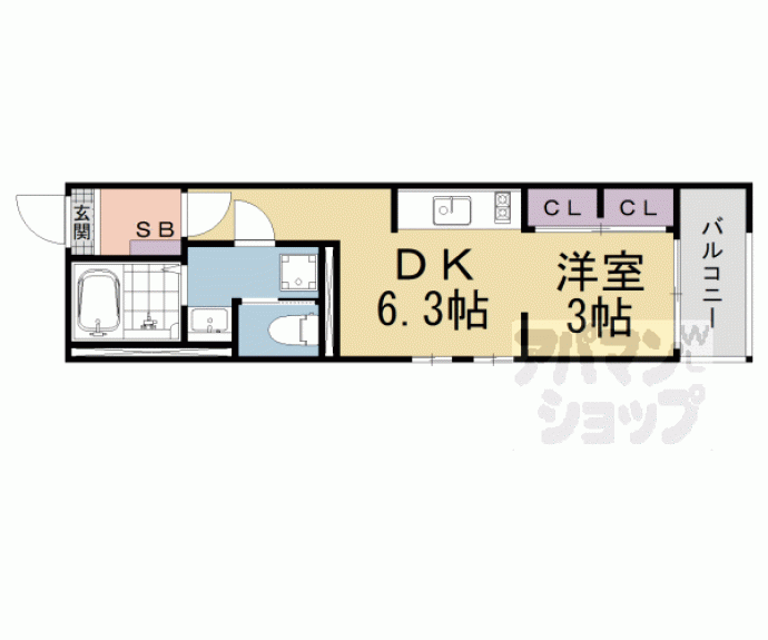 【ハーモニーテラス勧修寺平田町】間取