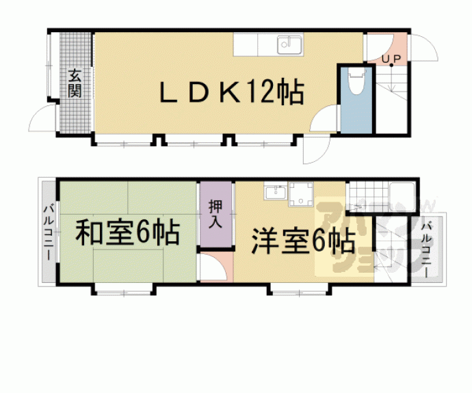 【大塚元屋敷町貸家】間取