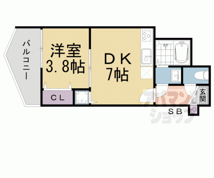 【マナーズハウス山科駅前Ⅰ】間取