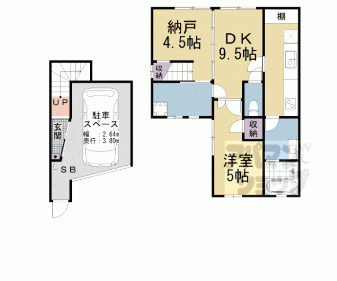 【西野山百々町貸家】間取