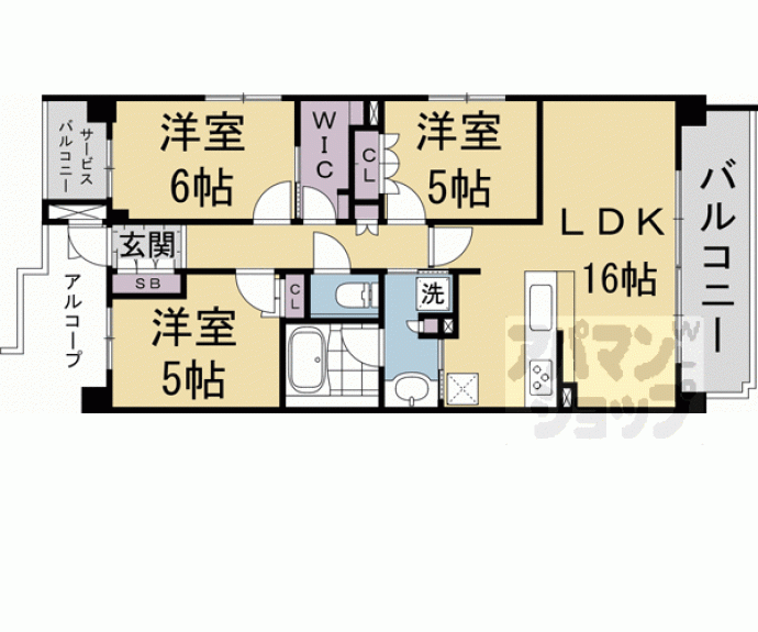 【シャリエ京都山科】間取