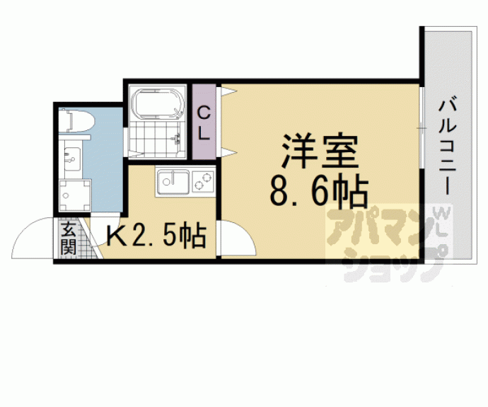 【マナーズハウス山科駅前Ⅱ】間取