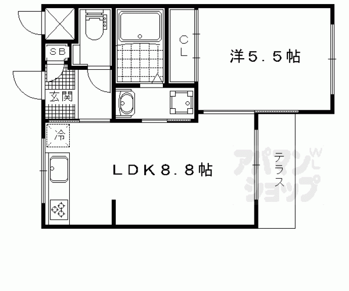 【エリタージュ・椥辻】間取
