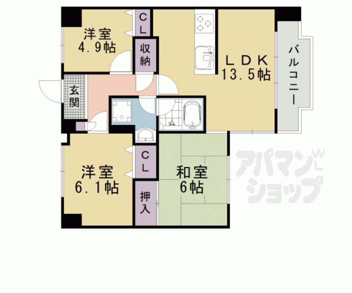【コスモ石山】間取