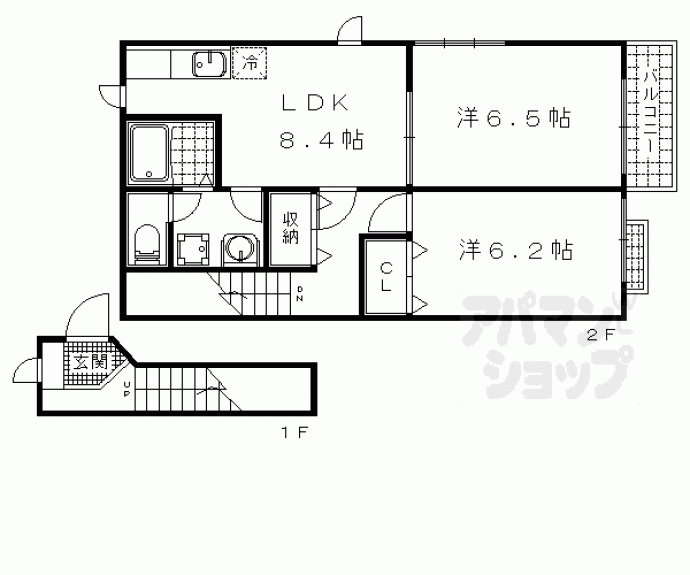 【コアン・クレールＢ】間取