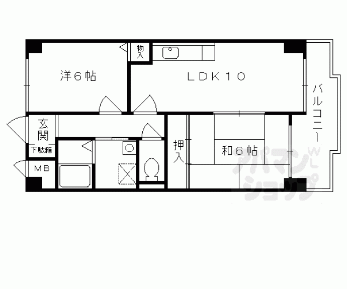 【南笠ハイツ】間取