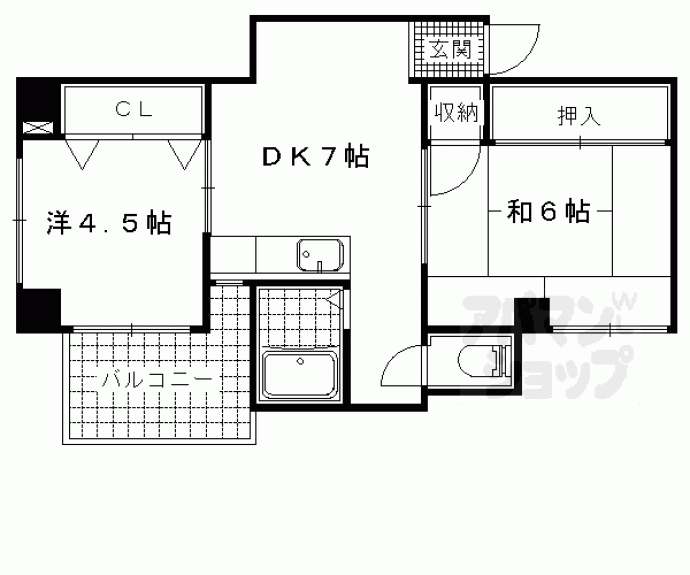 【レークハイツ瀬田】間取