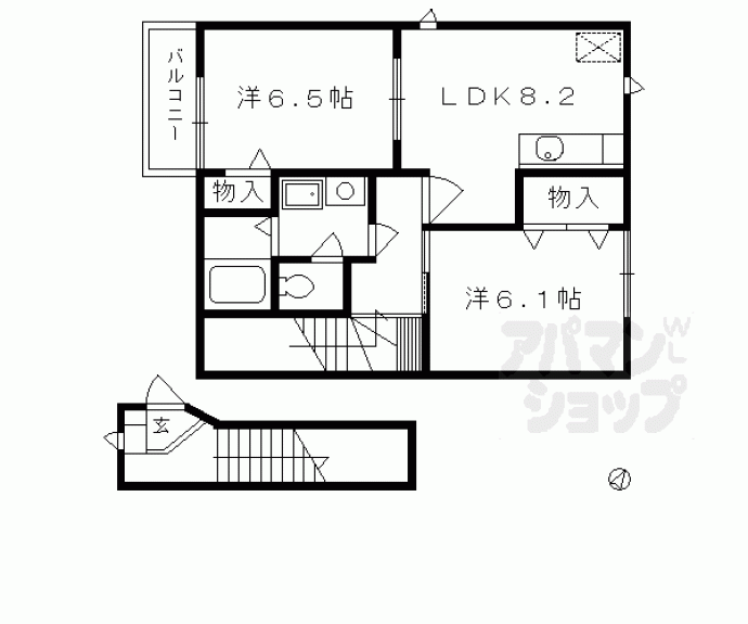 【ベルドミール堅田】間取