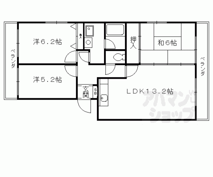 【リバーハイツ間宮】間取