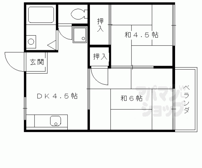 【レ・ユニオン膳所】間取