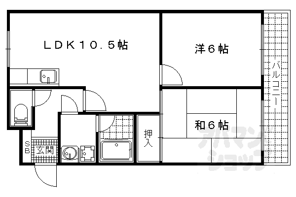 【レイティー西大津1号館】間取
