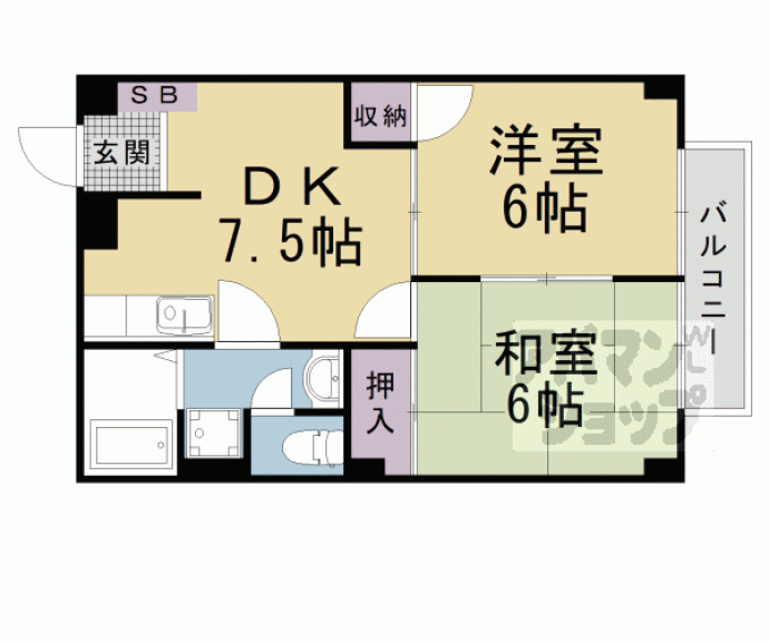 【ソレイユ唐崎】間取