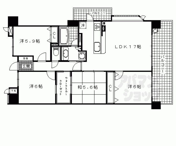 【サーパス西大津】間取