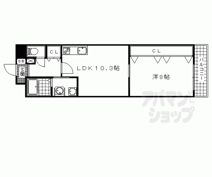 【エリーフラッツ浜大津】間取