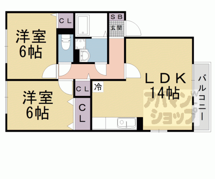 【グランアクシス堅田　Ｂ棟】間取