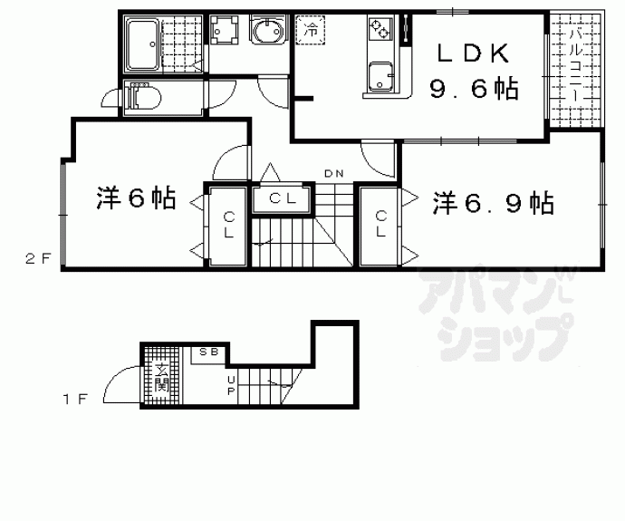 【ブライトハウス瀬田A】間取