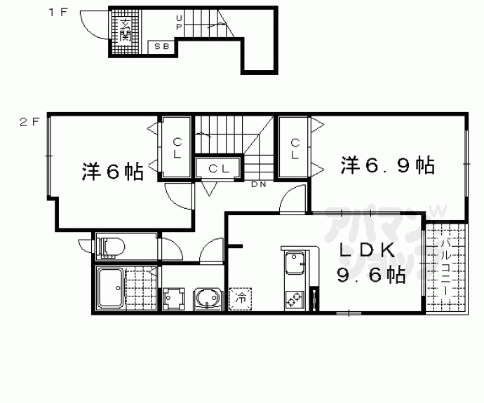 【ブライトハウス瀬田A】間取