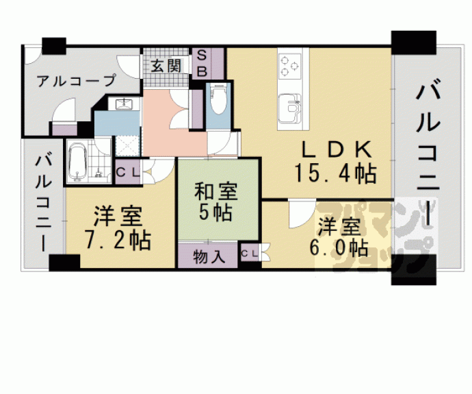 【リーデンススクエア大津におの浜】間取