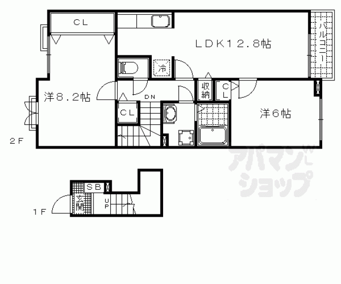 【レークサイドナカノⅡ】間取