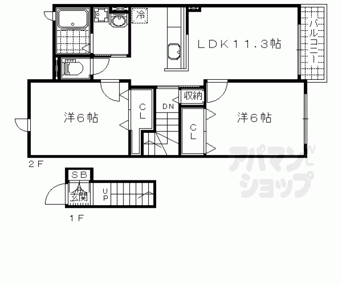 【レイクりきⅡ】間取
