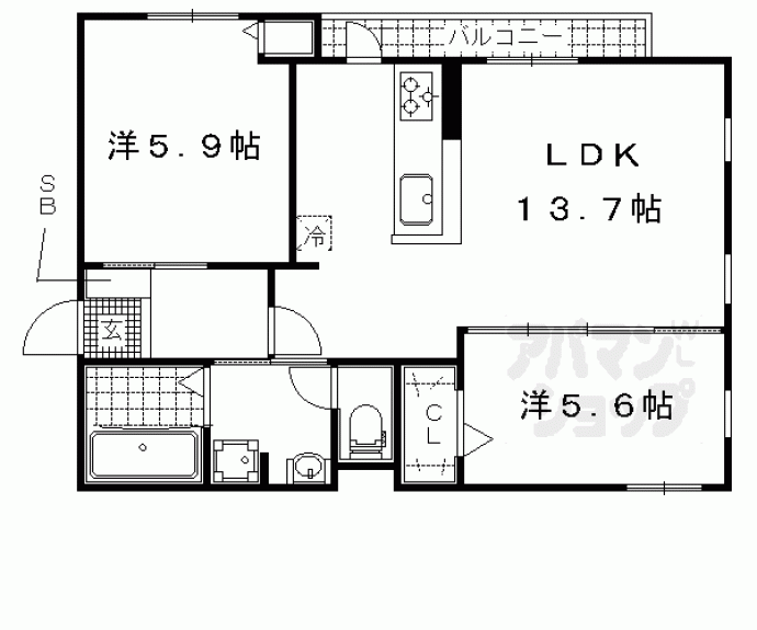 【ミリカ中庄】間取