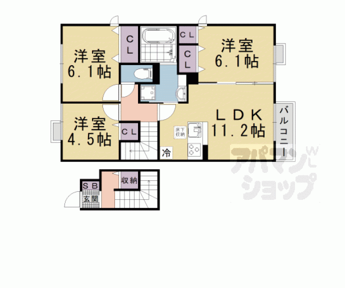 【M’sコート】間取