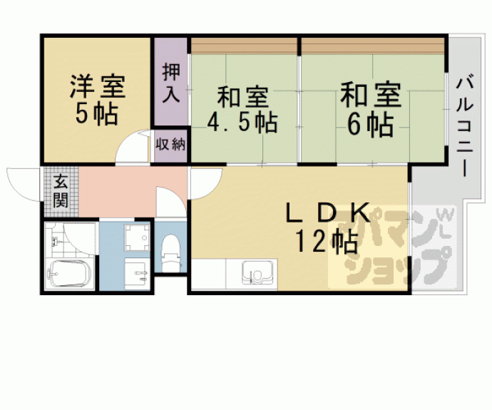 【パールハイツ打出浜】間取