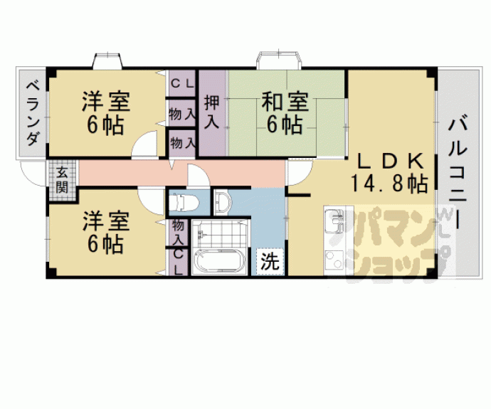 【ディオフェルティ大津瀬田】間取