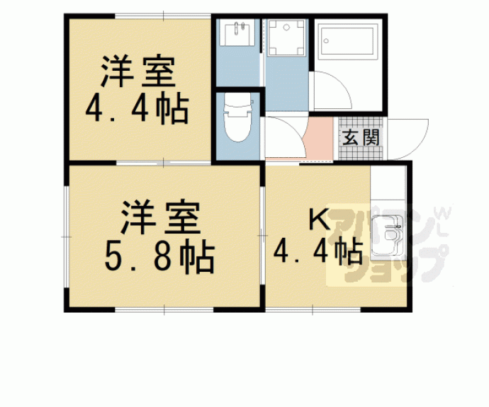 【白崎ハイツ】間取