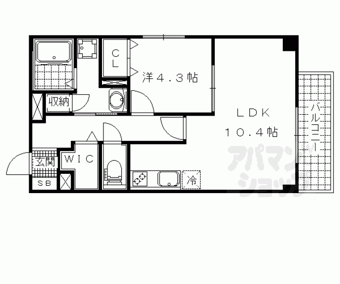 【ラクラスコート朝日が丘】間取